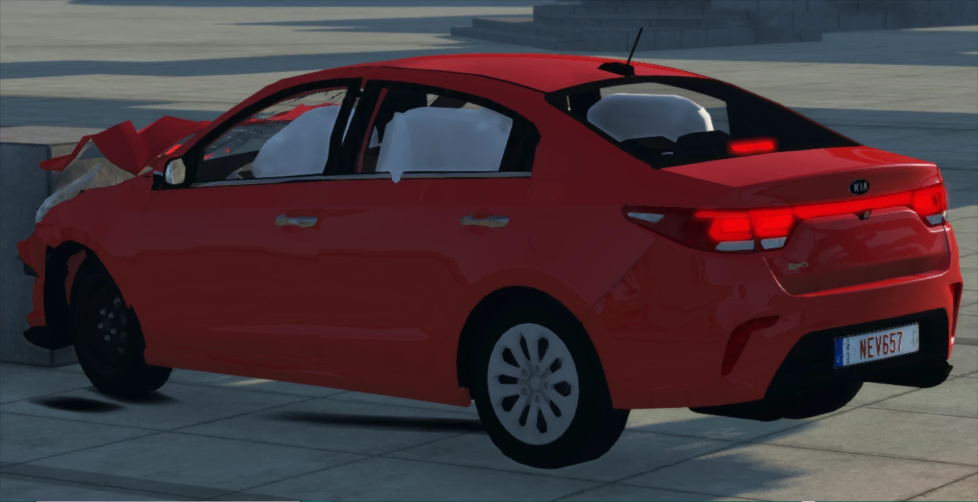 KIA Rio With Airbags Working !!! Newest - BeamNG.drive